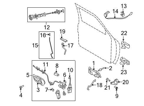 2009 Ford Ranger Handle Assy - Door - Outer Diagram for 2L5Z-1022404-BAA