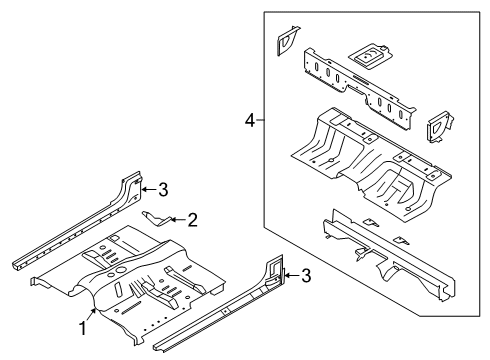 2022 Ford Ranger Floor Diagram 2 - Thumbnail