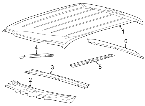 2021 Ford F-150 Roof & Components Diagram