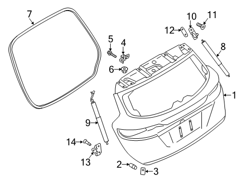 2015 Lincoln MKC Lift Gate Diagram