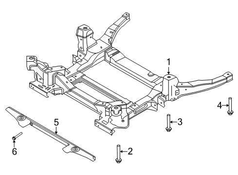 2023 Lincoln Aviator Suspension Mounting - Front Diagram