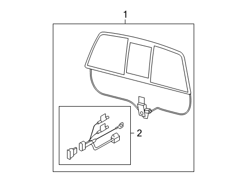 2005 Ford F-150 Power Sliding Rear Window Diagram for AL3Z-15422B30-B