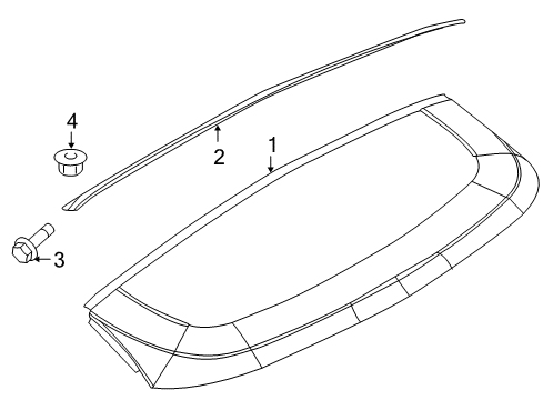 2019 Lincoln MKT Rear Spoiler Diagram