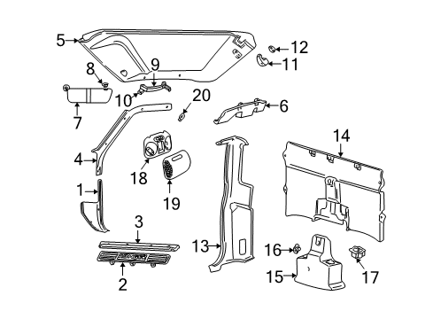 2007 Ford Ranger Interior Trim - Cab Diagram 2 - Thumbnail