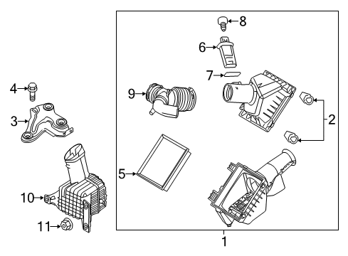 2010 Mercury Milan Hose - Air Diagram for AE5Z-9B659-G