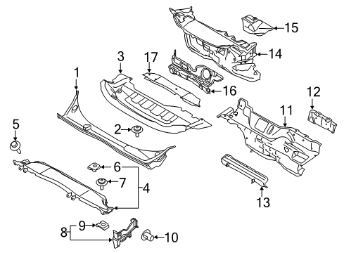 2014 Ford Transit Connect Cowl Diagram