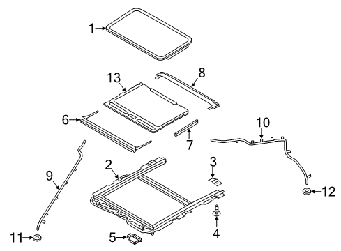 2013 Ford Fusion Sunroof, Body Diagram