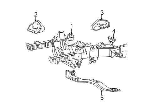 2004 Ford Explorer Sport Trac Engine & Trans Mounting Diagram