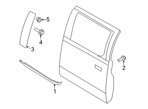 2021 Ford F-150 WEATHERSTRIP - DOOR GLASS CHAN Diagram for ML3Z-1625597-E