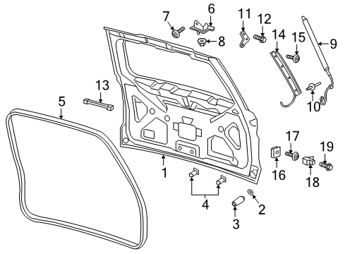 2020 Lincoln Navigator Locating Pin Diagram for JL7Z-7840174-B