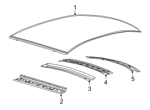 2011 Lincoln MKS Roof & Components Diagram