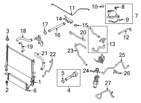 2021 Ford Transit-250 Radiator & Components Diagram 2 - Thumbnail