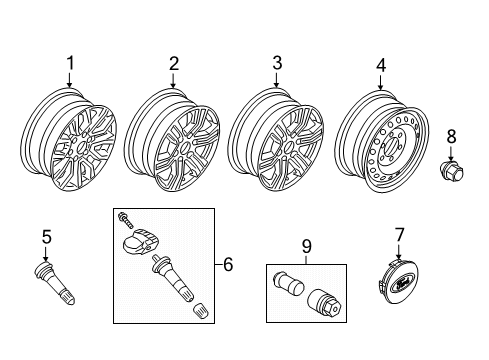 2022 Ford Ranger COVER - WHEEL Diagram for KB3Z-1130-B