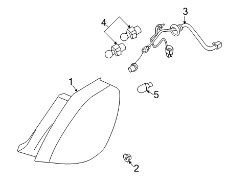 2012 Lincoln MKS Bulbs Diagram 3 - Thumbnail