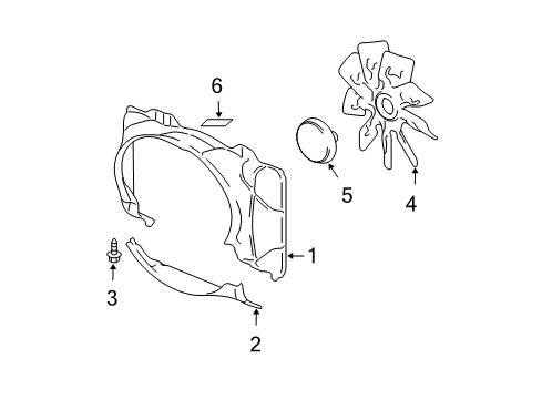 2004 Ford Expedition Cooling System, Radiator, Water Pump, Cooling Fan Diagram 1 - Thumbnail