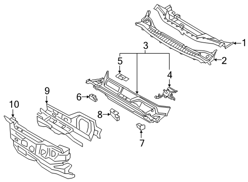 2021 Lincoln Nautilus Cowl Diagram