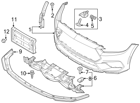 2024 Ford Mustang Bumper & Components - Front Diagram