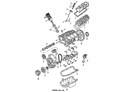 1987 Ford Ranger Tube Assembly Oil Pump Inl Scre Diagram for E6TZ6622A