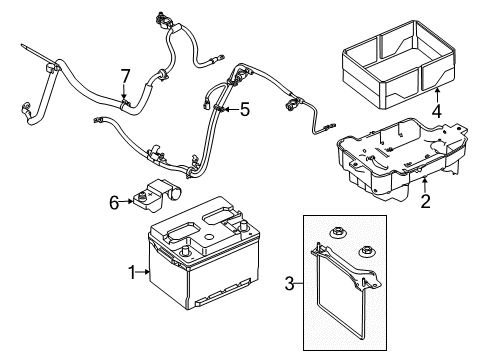 2012 Ford Transit Connect Battery To Starter Motor Cable Diagram for 9T1Z-14300-C