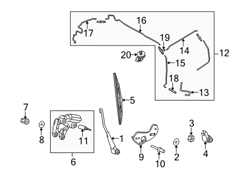 2011 Ford Transit Connect Nut And Washer Assembly - Hex. Diagram for -W700430-S442