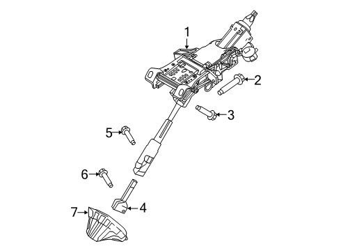 2021 Ford Transit Connect COLUMN ASY - STEERING Diagram for KV6Z-3C529-E