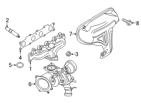 2014 Ford Transit Connect Heat Shield Diagram for BM5Z-9N454-B