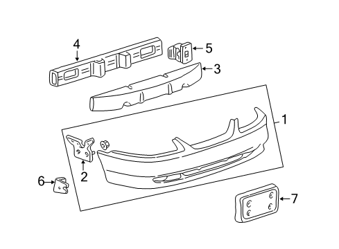 2000 Ford Mustang Front Bumper Diagram