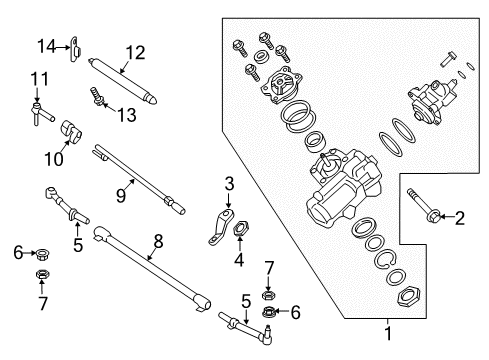 2017 Ford F-250 Super Duty Steering Column & Wheel, Steering Gear & Linkage Diagram 4 - Thumbnail