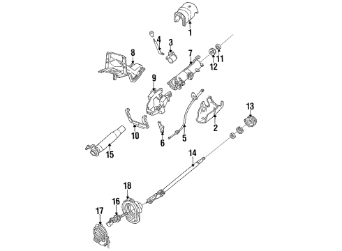 1986 Ford Taurus Lock Cylinder With Keys Diagram for E6DZ11582A