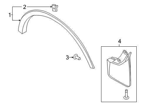 2021 Ford Escape Exterior Trim - Quarter Panel Diagram