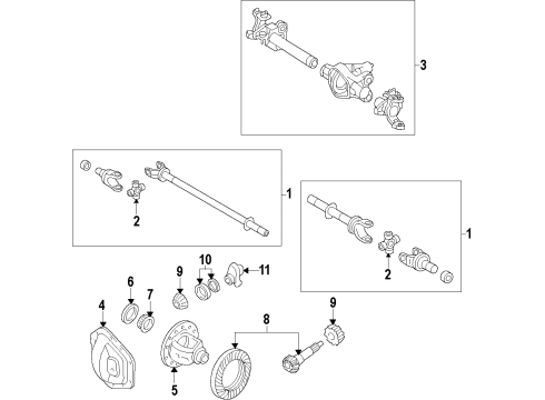 2015 Ford F-350 Super Duty Front Axle, Axle Shafts & Joints, Differential, Drive Axles, Propeller Shaft Diagram