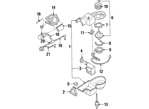 1999 Mercury Tracer Resistor Assembly Diagram for 4S4Z-19A706-AA