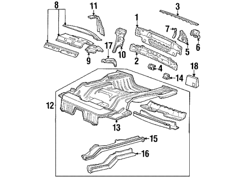 1997 Mercury Mystique Panel Rear Lamp Closing Diagram for F5RZ13A418A