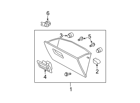 2010 Ford Escape Box Assembly - Glove Compartment Diagram for 8L8Z-7806024-AB