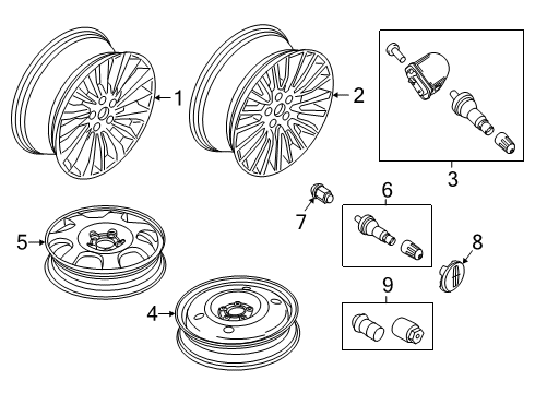 2022 Lincoln Nautilus Wheels Diagram 1 - Thumbnail