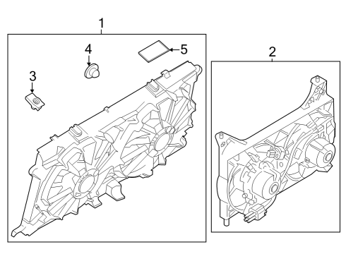 2023 Ford F-150 FAN AND MOTOR ASY Diagram for ML3Z-8C607-G