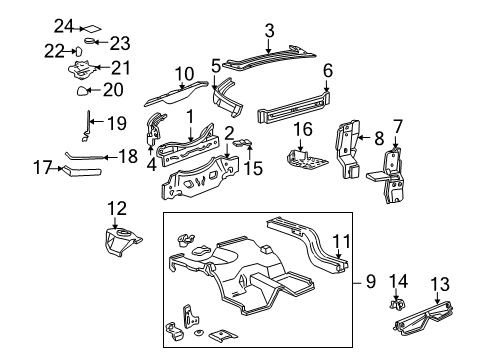 2000 Ford Mustang Rear Body Diagram