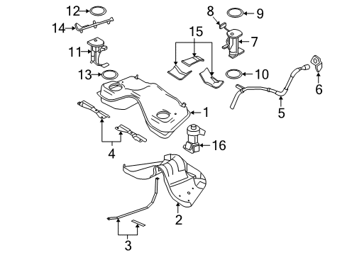 2005 Ford Mustang Fuel System Components Diagram