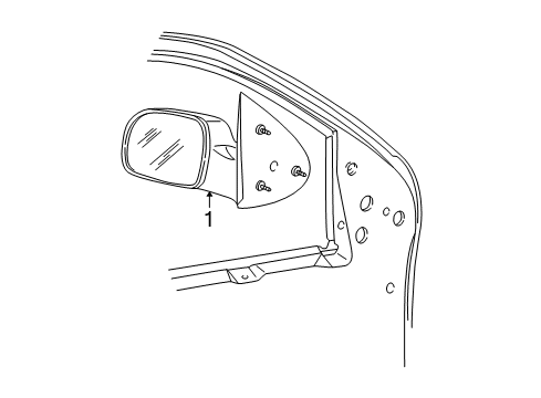 2006 Ford Freestar Glass Assembly - Rear View Outer Mirror Diagram for 3F2Z-17K707-CB