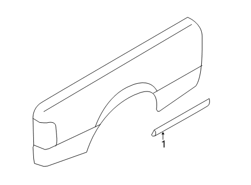 2008 Ford Ranger Exterior Trim - Rear Door Diagram