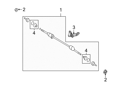 2008 Ford Taurus Front Axle Shaft Diagram for CA5Z-3B436-C