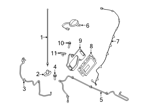 2008 Ford F-350 Super Duty Antenna & Radio Diagram