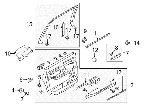 2024 Ford Expedition Interior Trim - Rear Door Diagram