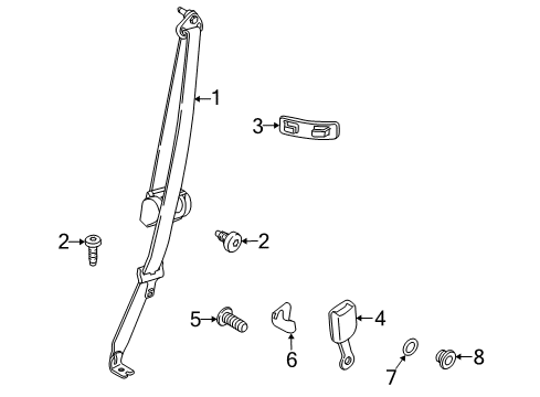 2010 Ford Transit Connect Seat Belt Diagram 2 - Thumbnail