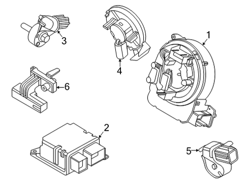 2021 Ford Mustang Mach-E Air Bag Components Diagram