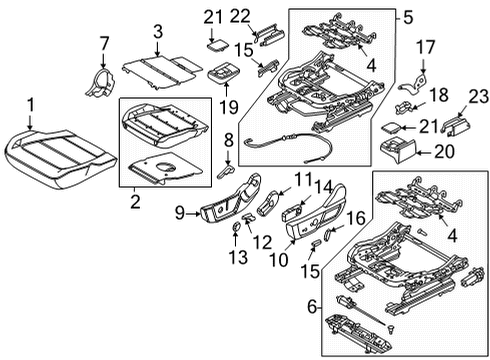 2022 Ford Bronco COVER ASY - SEAT CUSHION Diagram for M2DZ-7862900-CJ