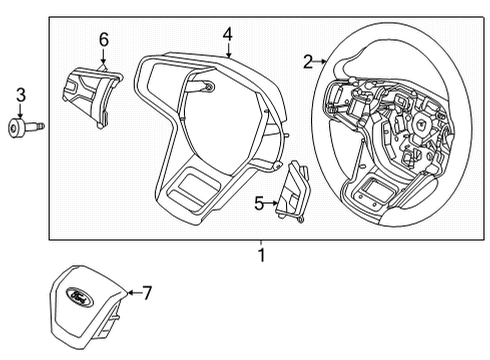 2022 Ford Bronco Steering Column & Wheel, Steering Gear & Linkage Diagram