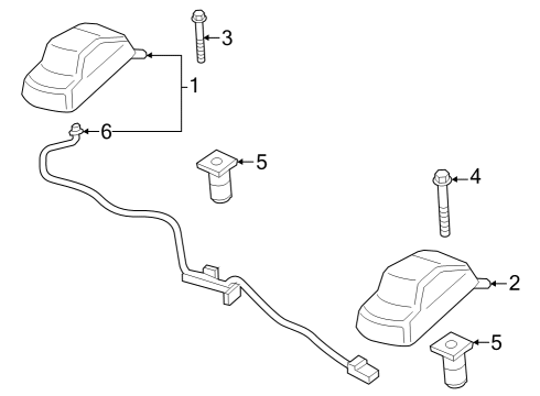 2023 Ford F-350 Super Duty Roof Lamps Diagram