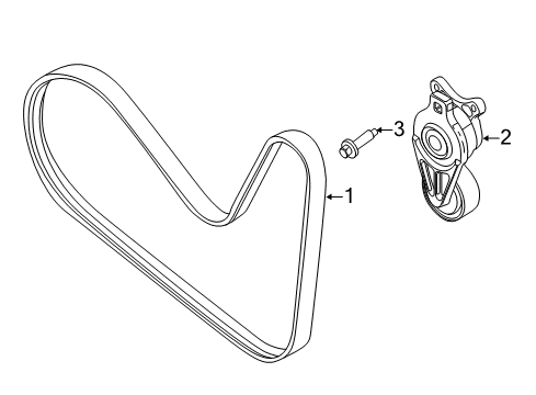 2019 Ford Explorer Belts & Pulleys Diagram