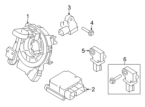 2022 Ford F-250 Super Duty Air Bag Components Diagram